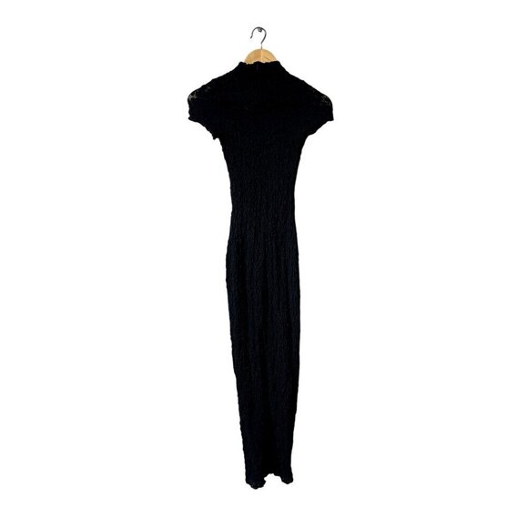 NWT Windsor Maxi Mesh Summer Size XS Black Textured Chic Sheer Lace Dress - Picture 7 of 12